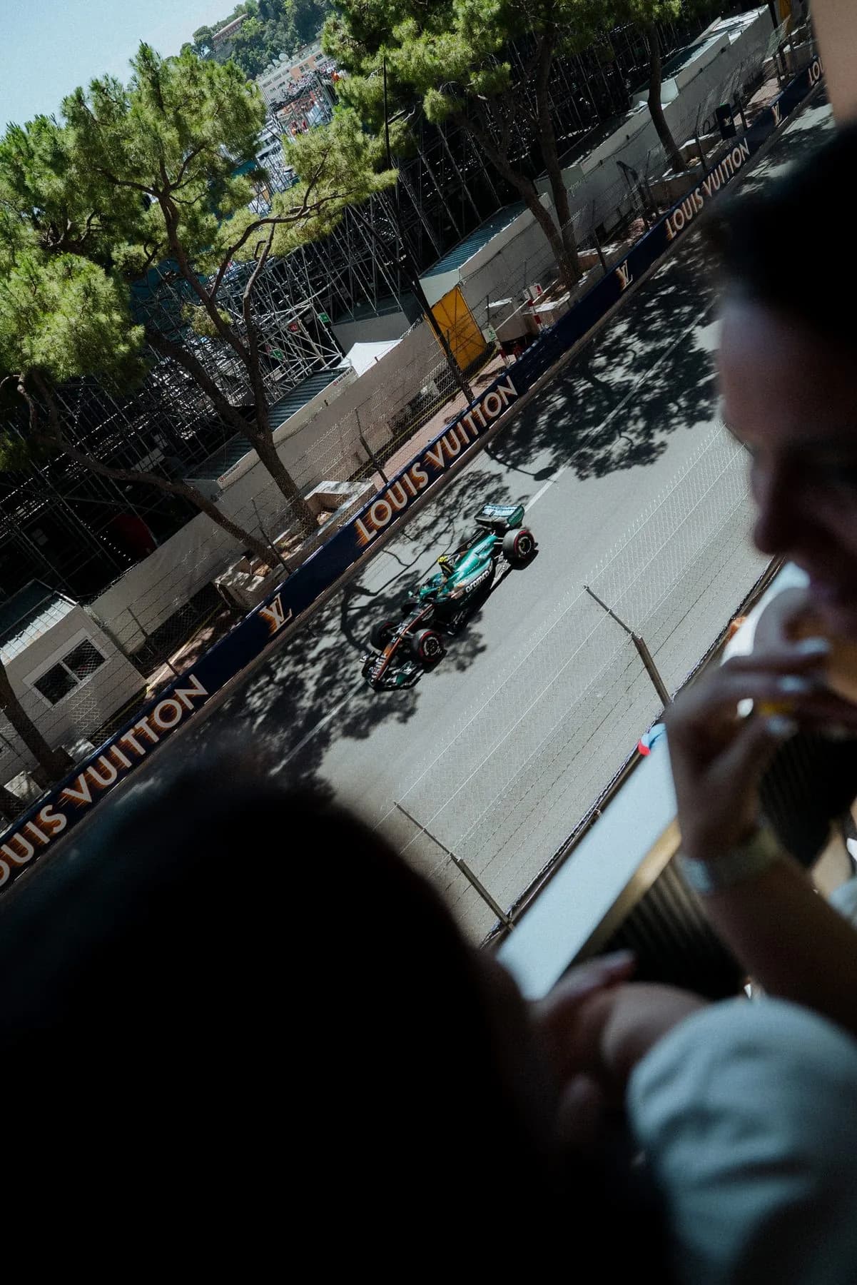 View of the circuit from the Bronze Caravelle terrace during the Monaco Grand Prix